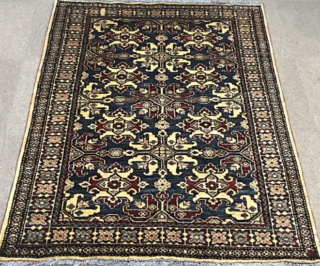 KAZAK BLUE 5'.3X4'.4 - Click Image to Close
